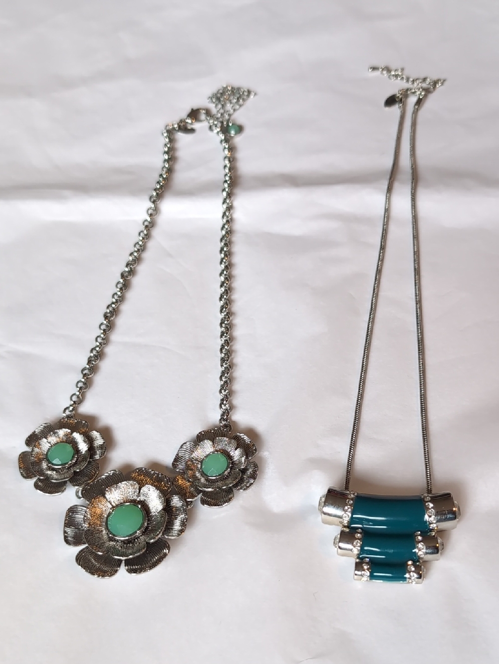 2 Lia Sophia Fashion Necklaces with beautiful center pendant designs